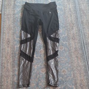 Stylish Black and Silver Kids Leggings